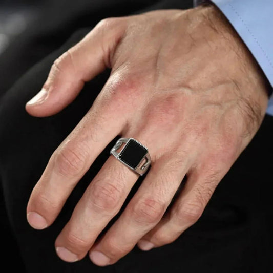 Anello a catena italiana da uomo