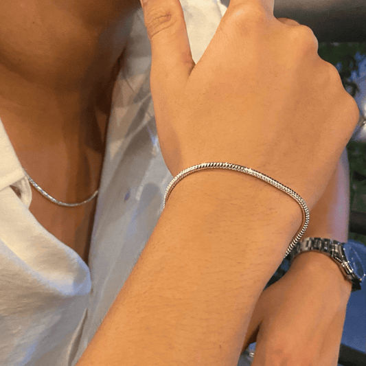 Bracciale Cobra in Argento 925 Danese con Zirconia da 3mm