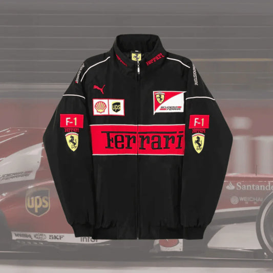 Giacca vintage FERRARI F1 COMPLETAMENTE NERA