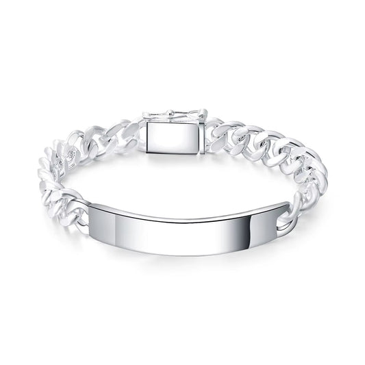 Bracciale in Argento 925 Made in Germany con Design Geometrico e Zirconia da 10mm