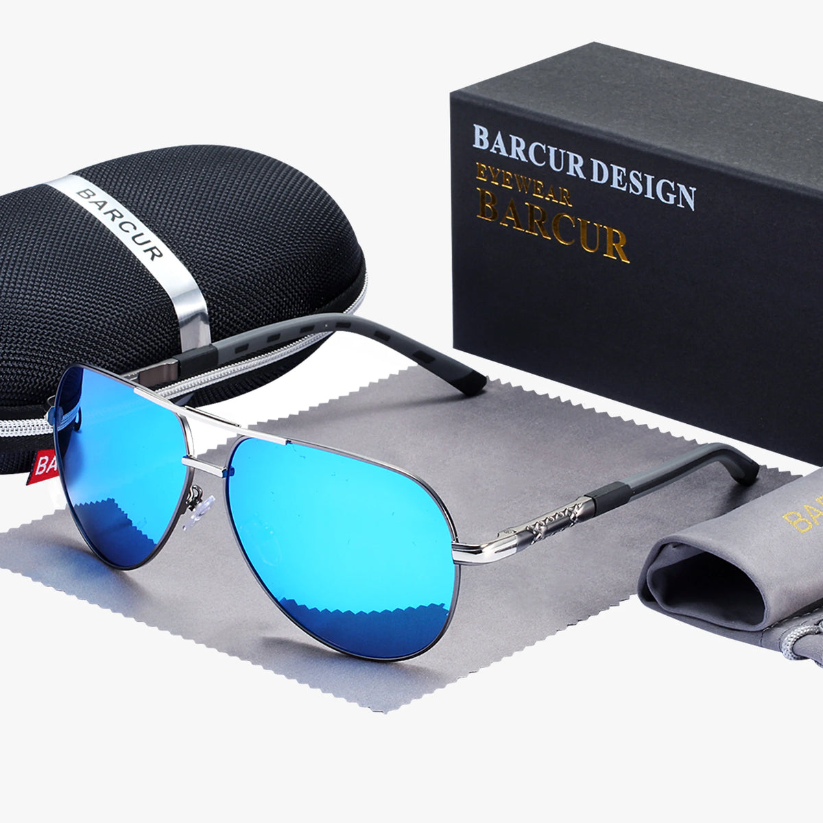 Sunglasses Barcur Aviator Titanium - Polarized