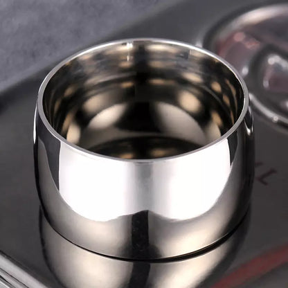 Bague en acier inoxydable lisse pour homme