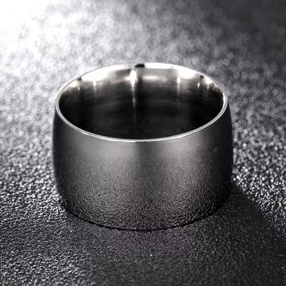 Bague en acier inoxydable lisse pour homme
