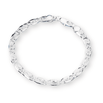 Bracelet en argent 925 belge géométrique à zircons