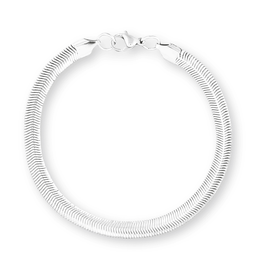 Bracciale francese in argento 925 con design geometrico e zirconi da 4 mm