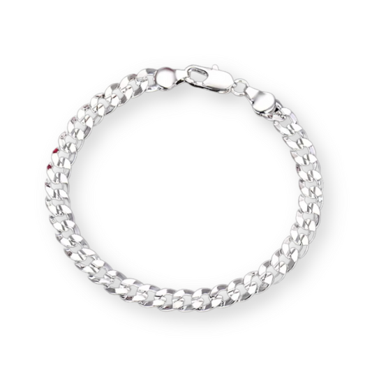 Bracciale in Argento 925 Holland con Design Geometrico e Zirconia da 7mm
