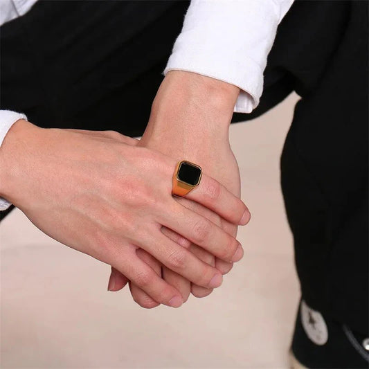Anello da uomo con pietra di onice