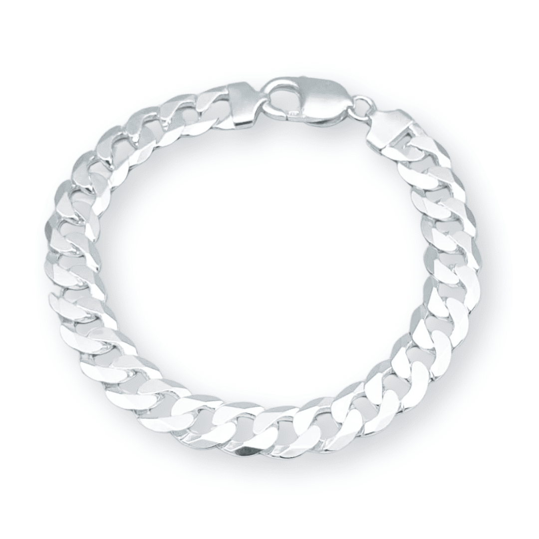 Bracelet Figaro suisse en argent 925 avec zircone de 6 à 8 mm