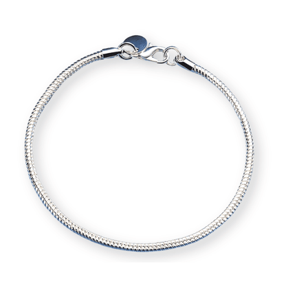 Bracelet Cobra en Argent 925 du Danemark avec Zircon 3mm