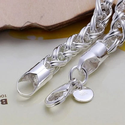Bracelet en argent 925 de style moderne anglais avec zircone de 6 mm