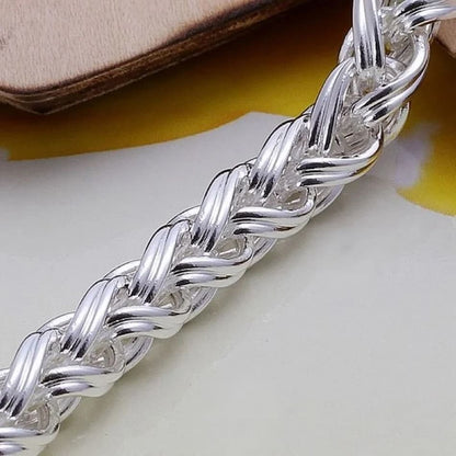 Bracelet en argent 925 de style moderne anglais avec zircone de 6 mm